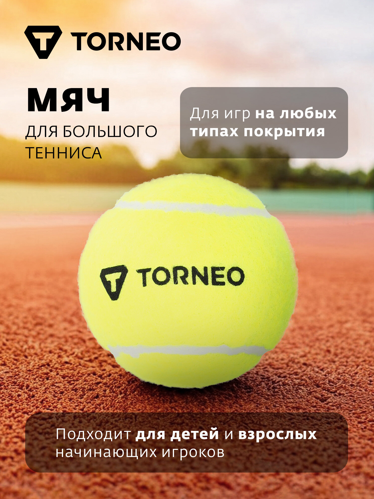 Мяч для большого тенниса Torneo — мячи