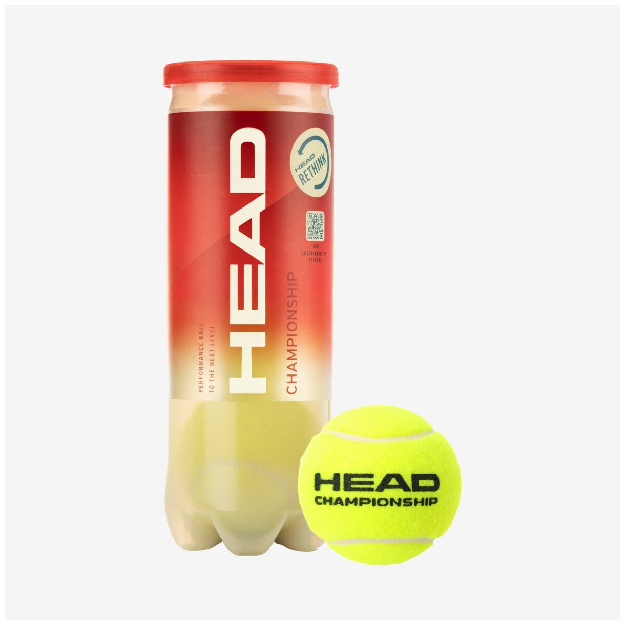 Мячи для тенниса HEAD Championship 3b, цвет: желтый, материал: войлок — мячи