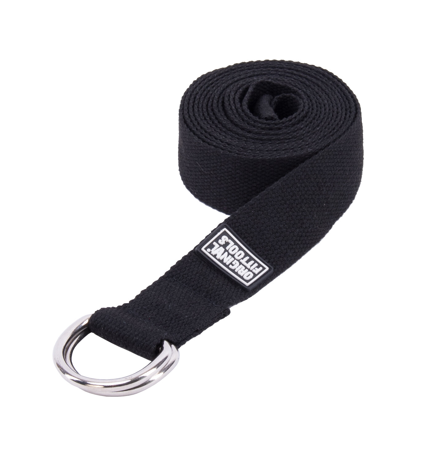 Ремешок для йоги и растяжки 304 см Original FitTools черный — ремни для растяжки
