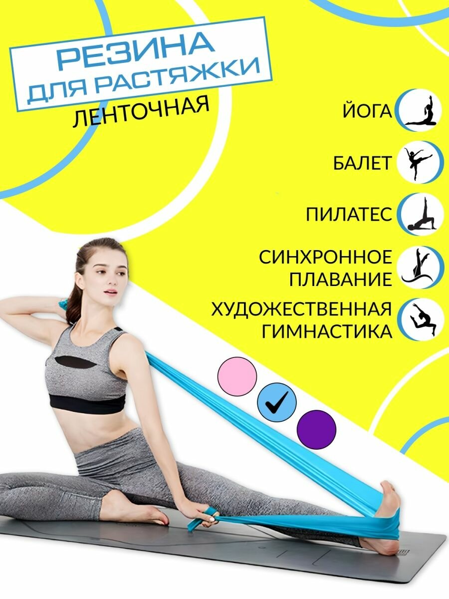 Резинка для растяжки шпагата 1,5 метра — резинки для мобильности