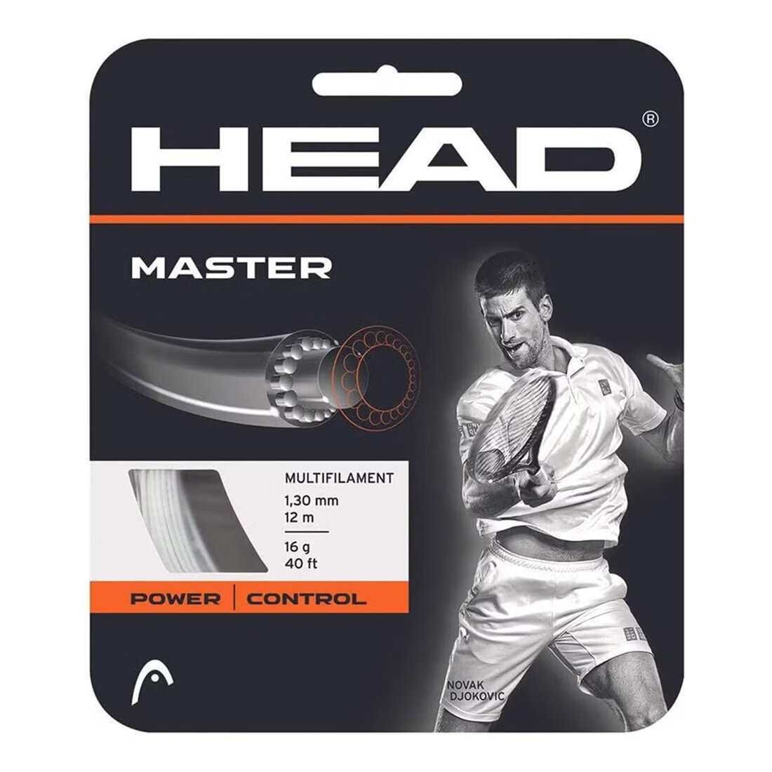 Струна для тенниса HEAD 12m Master, Natural, 1.30 мультиволокно — струны