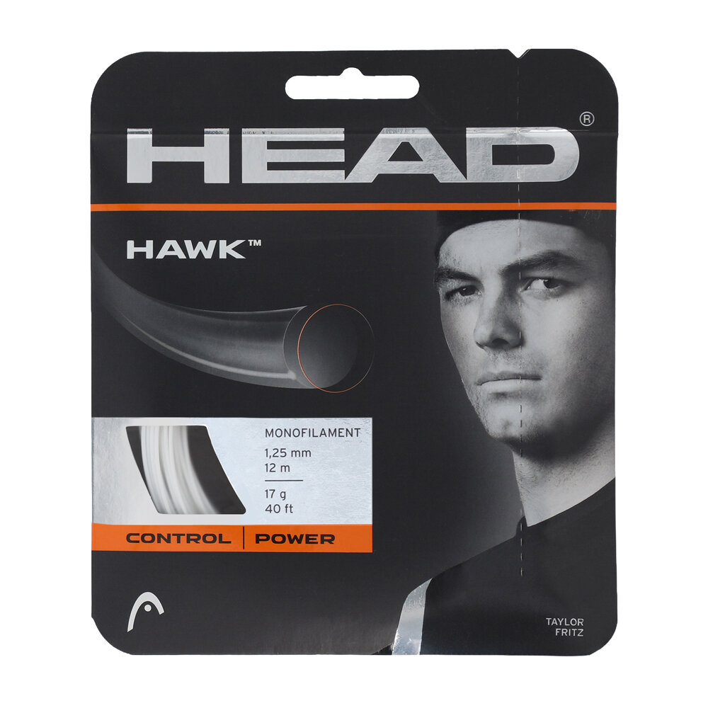 Струна теннисная HEAD Hawk 16, 281103-GR, 12 м, 1,3мм, серый — струны